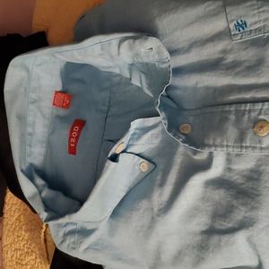 Izod light blue long sleeve button up shirt XL